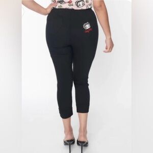 Unique Vintage x Betty Boop Collab Capri pant Black, Retro #0090